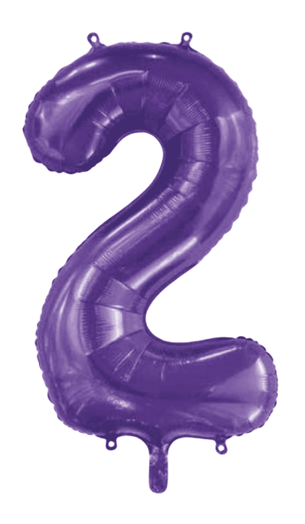 Foil Balloon Number Two Shape Purple