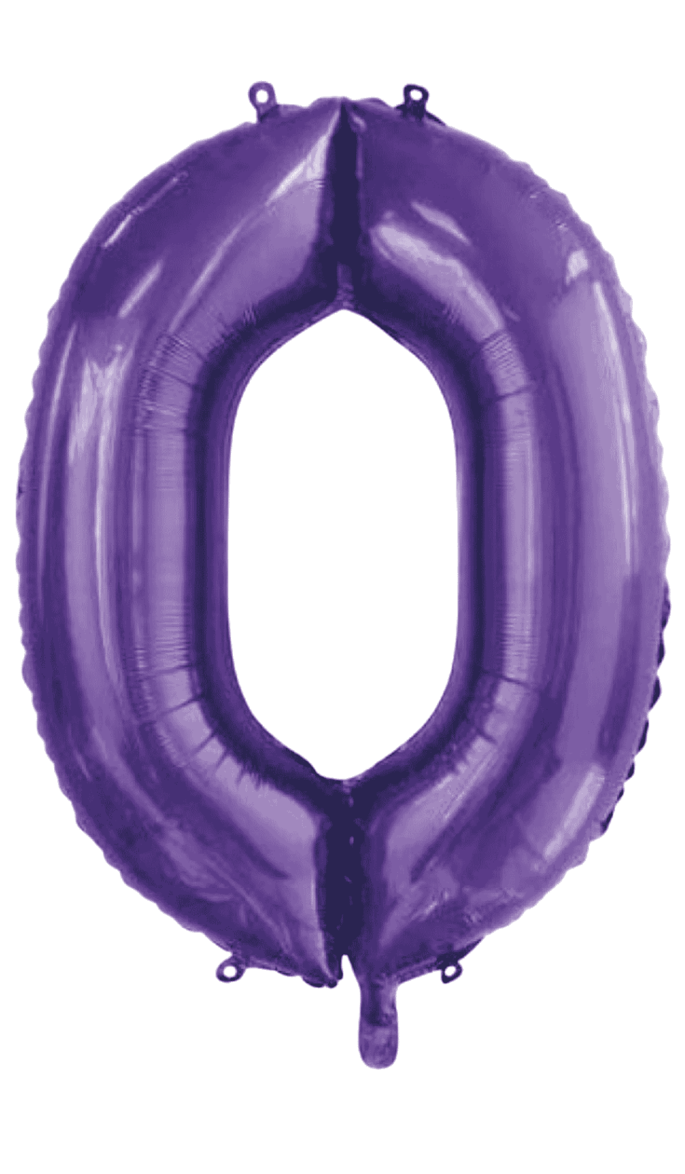 Foil Balloon Number Zero Shape Purple