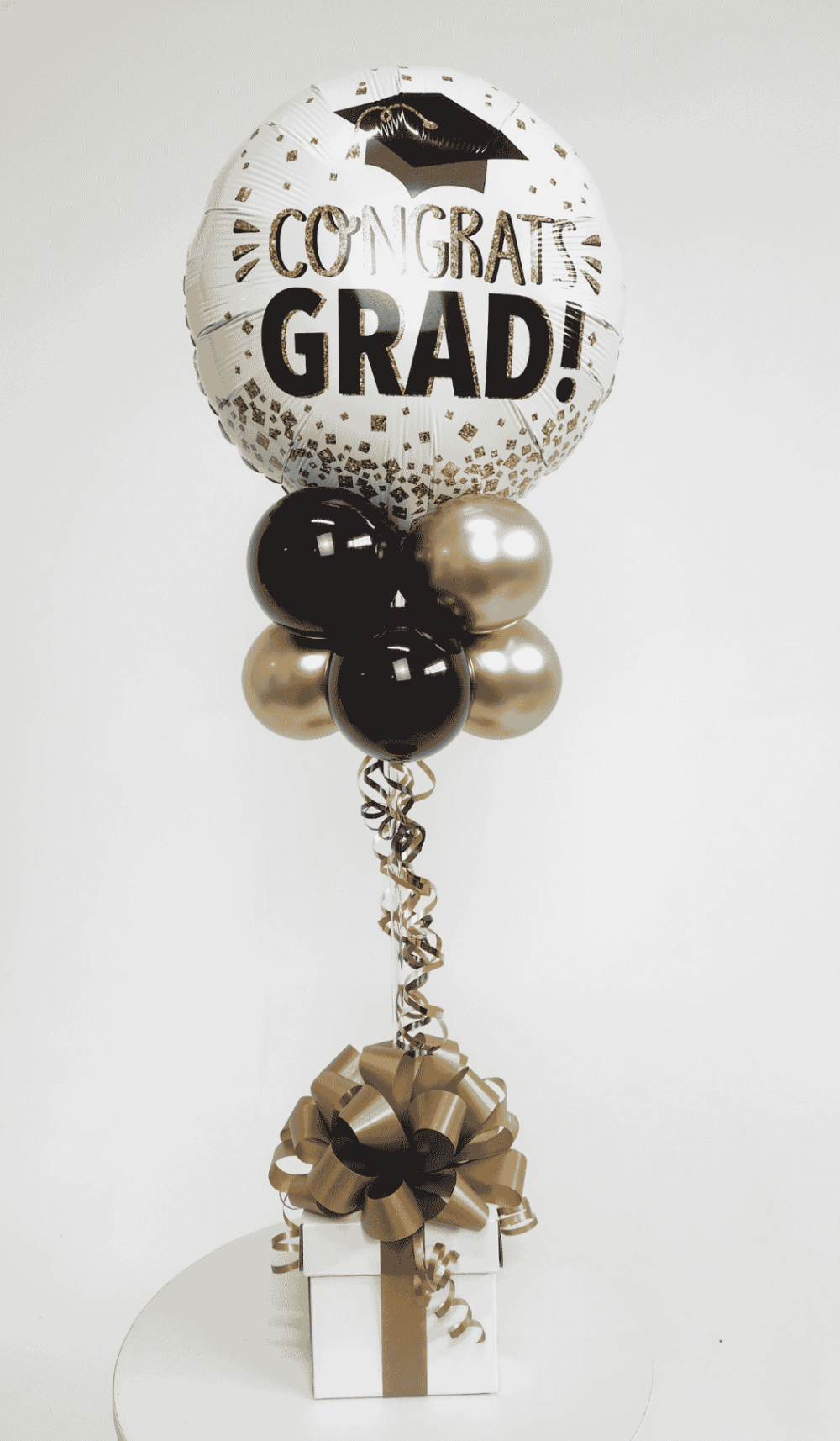 Congrats Grad Topiary Tree Box Base with gift bow