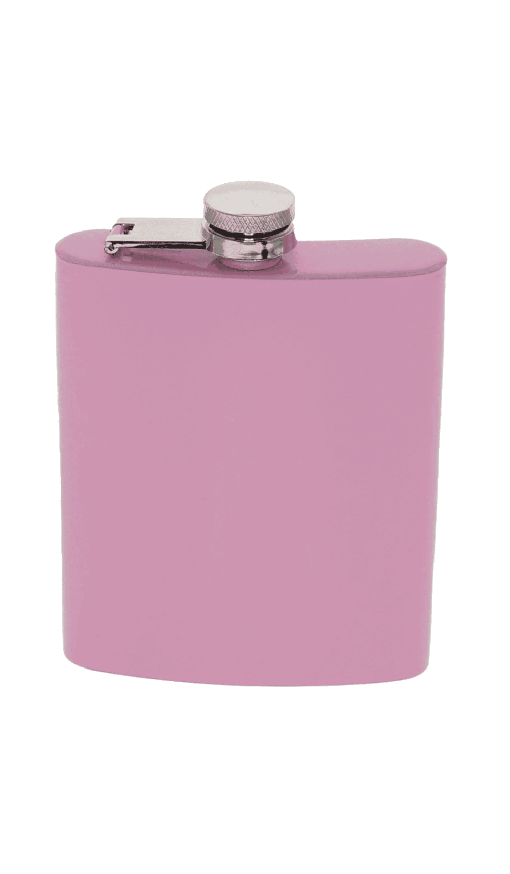 hip flask plain pink engravable