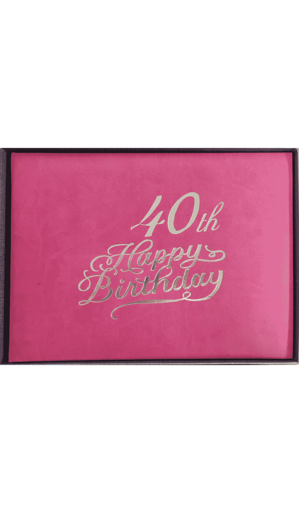 Guest Book Keepsake Happy 40th Birthday Pink