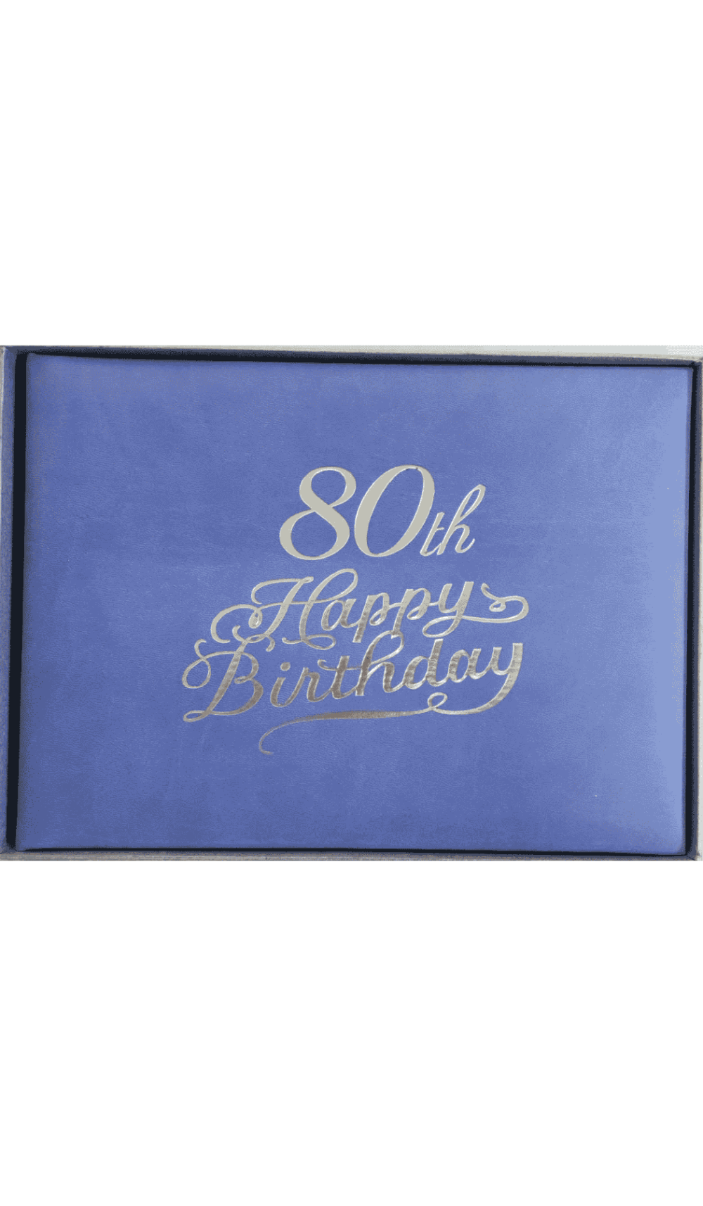 Guest Book Keepsake Happy 80th Birthday Mauve